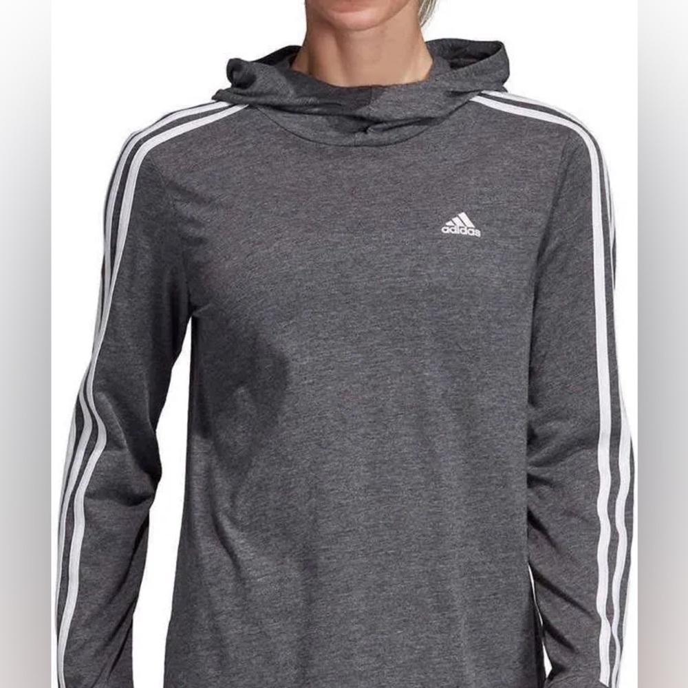 ADİDAS Transition Lightweight Jersey Knit Gray Hoody Size 2XL